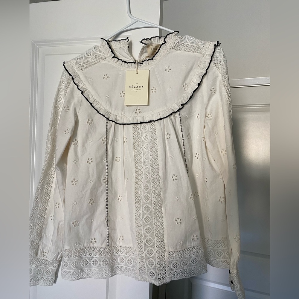 Sézane white top